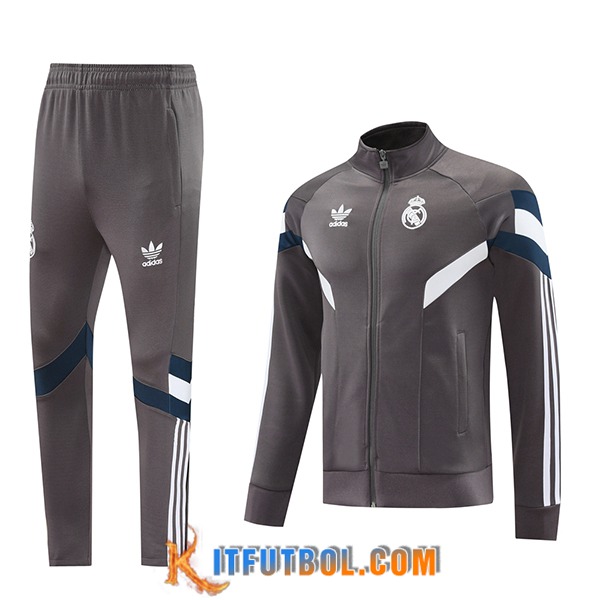 Chandal Equipos De Futbol Chaquetas Real Madrid Gris 2024/2025