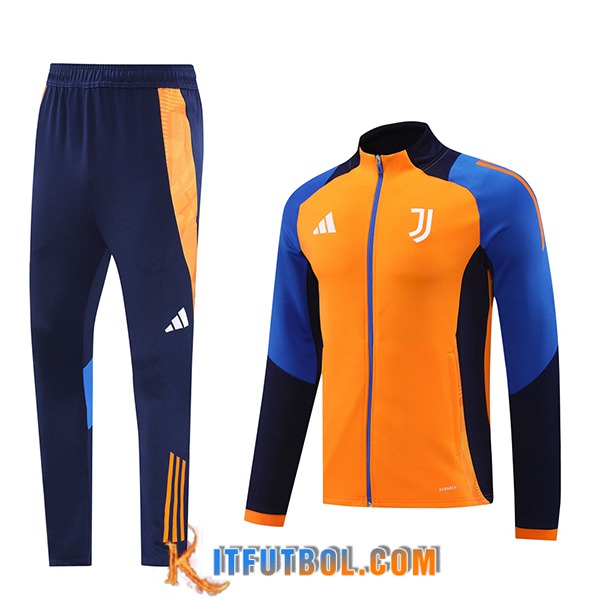 Chandal Equipos De Futbol Chaquetas Juventus Naranja/Azul 2024/2025 -02