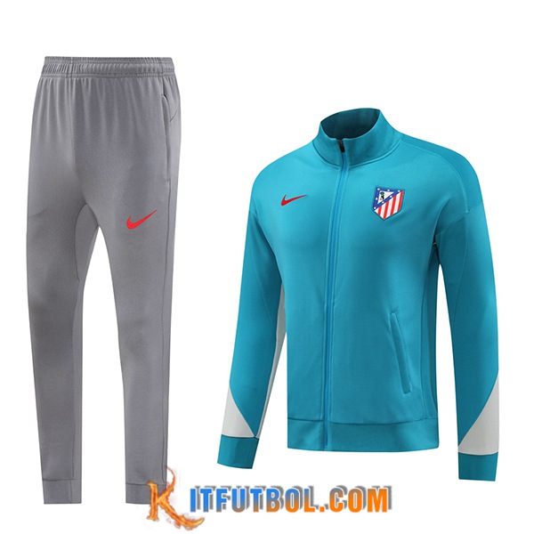 Chandal Equipos De Futbol Chaquetas Atletico Madrid Azul/Gris 2024/2025