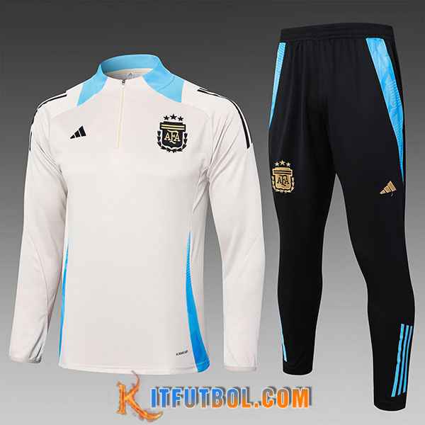 Chandal Equipos De Futbol Argentina Ninos Beige/Azul 2024/2025