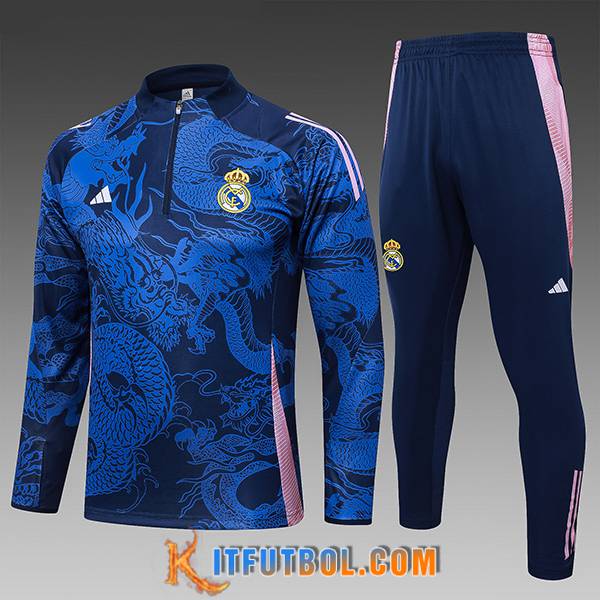Chandal Equipos De Futbol Real Madrid Ninos Azul/Rosa 2024/2025