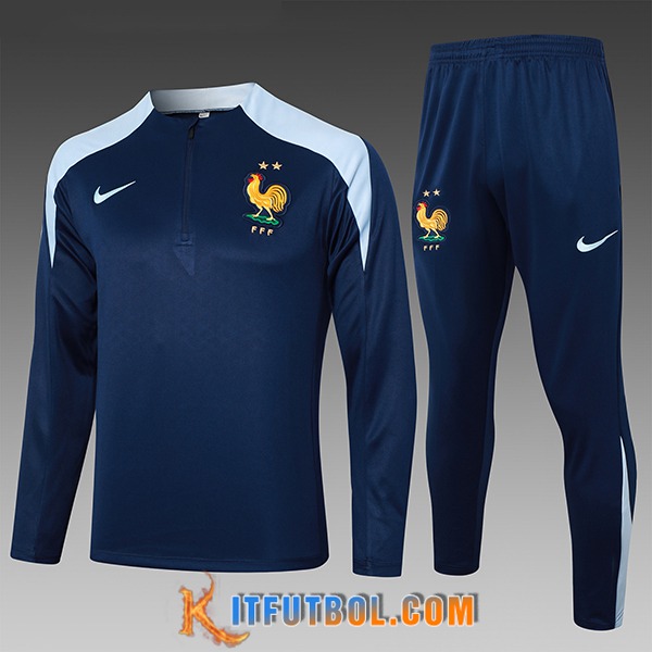 Chandal Equipos De Futbol Francia Ninos azul real 2024/2025 -03