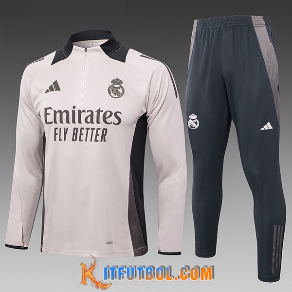 Chandal Equipos De Futbol Real Madrid Ninos Rosa/Gris 2024/2025 -02
