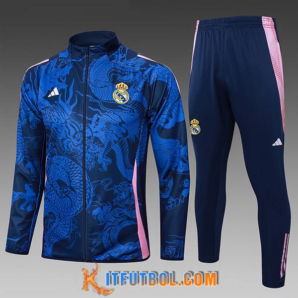 Chandal Equipos De Futbol Real Madrid Ninos Azul/Rosa 2024/2025 -02