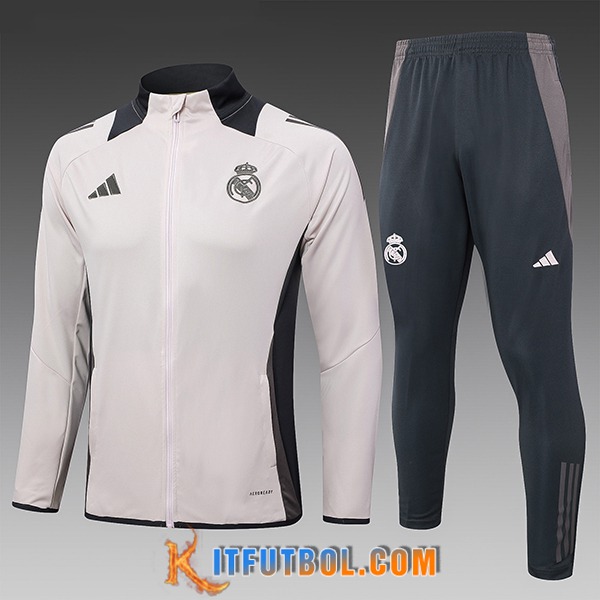 Chandal Equipos De Futbol Real Madrid Ninos Rosa/Gris 2024/2025 -03