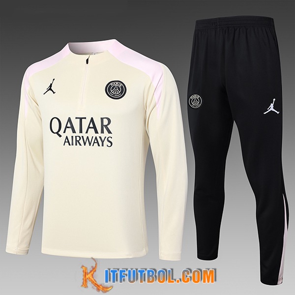 Chandal Equipos De Futbol PSG Ninos Beige/Rosa 2024/2025