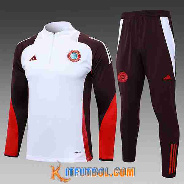 Chandal Equipos De Futbol Bayern Munich Ninos Blanco/Marrón/Rojo 2024/2025