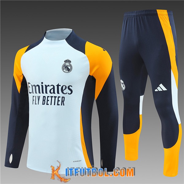 Chandal Equipos De Futbol Real Madrid Ninos Azul/Naranja 2024/2025 -03