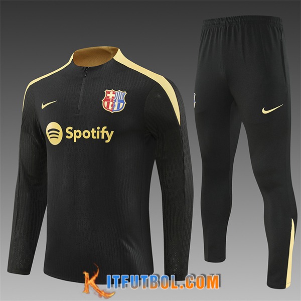 Chandal Equipos De Futbol FC Barcelona Ninos Negro/Amarillo 2024/2025