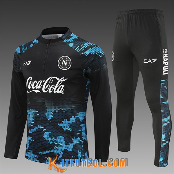 Chandal Equipos De Futbol SSC Napoli Ninos Negro/Azul 2024/2025