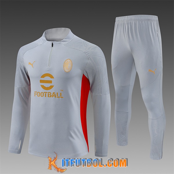Chandal Equipos De Futbol AC Milan Ninos Gris/Rojo 2024/2025