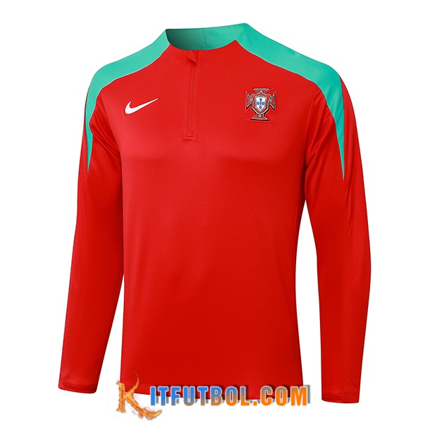 Sudadera De Entrenamiento Portugal Rojo/Verde 2024/2025
