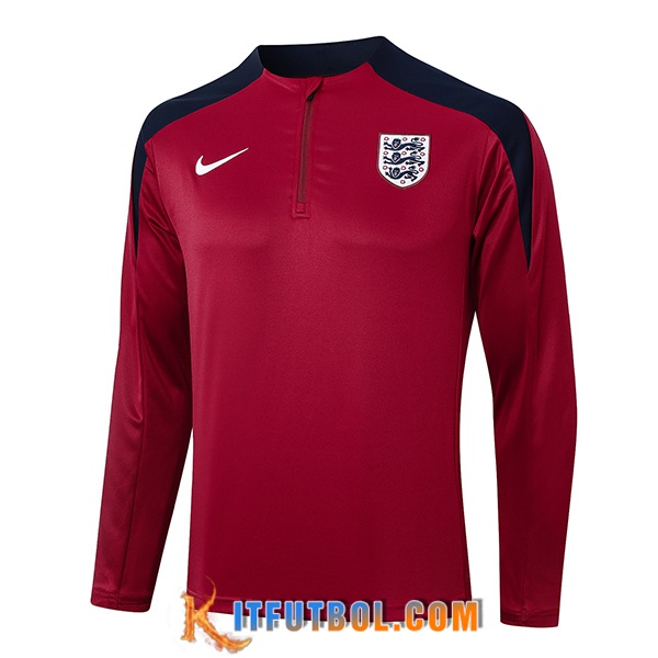 Sudadera De Entrenamiento Inglaterra Rojo/Negro 2024/2025