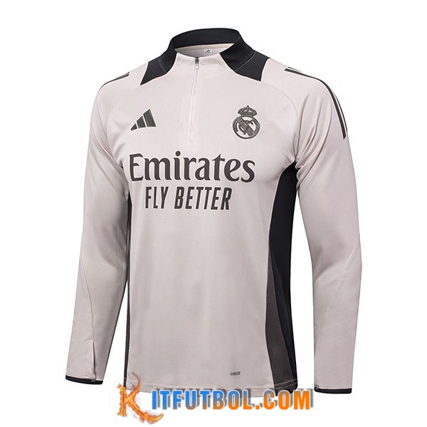 Sudadera De Entrenamiento Real Madrid Rosa/Gris 2024/2025