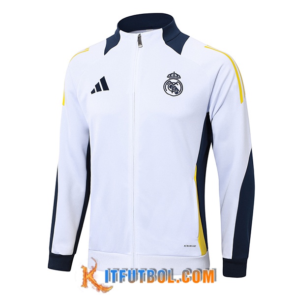 Chaquetas Futbol Real Madrid Blanco/Azul/Amarillo 2024/2025