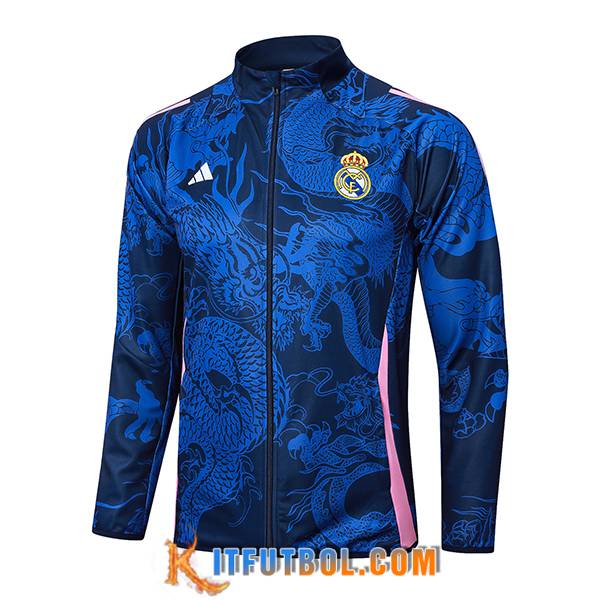 Chaquetas Futbol Real Madrid Azul/Rosa 2024/2025