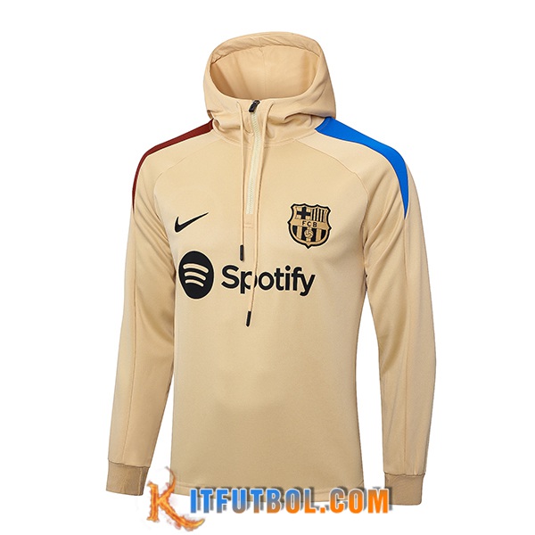 Chaqueta Con Capucha FC Barcelona Amarillo 2024/2025