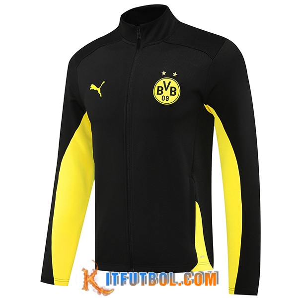 Chaquetas Futbol Dortmund Negro/Amarillo 2024/2025