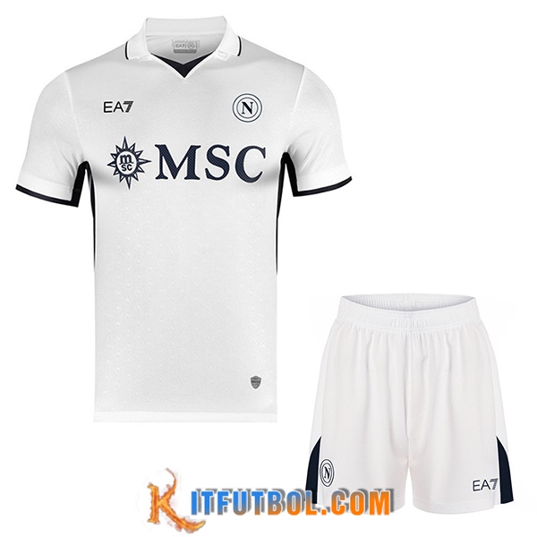 Nueva Camisetas De Futbol SSC Napoli Ninos Segunda 2024/2025