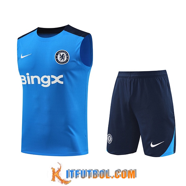 Camiseta Entrenamiento sin mangas FC Chelsea Azul 2024/2025 -02