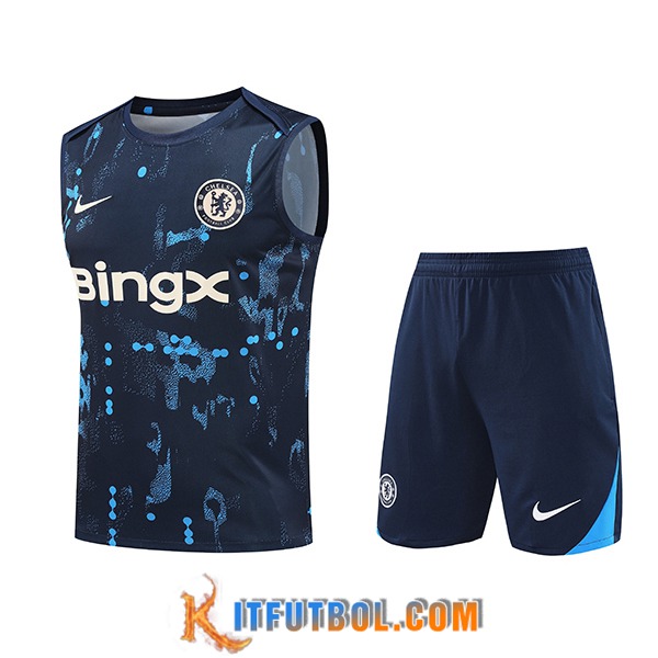 Camiseta Entrenamiento sin mangas FC Chelsea Azul Oscuro 2024/2025