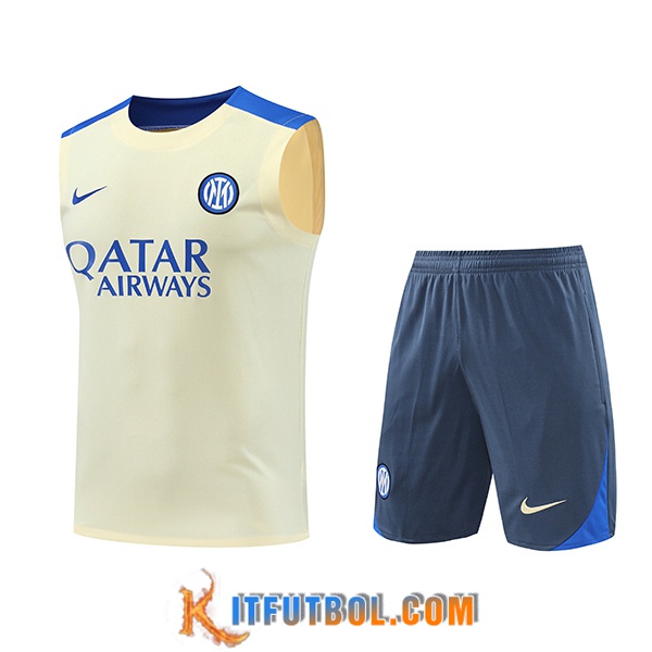 Camiseta Entrenamiento sin mangas Inter Milan Amarillo/Azul 2024/2025