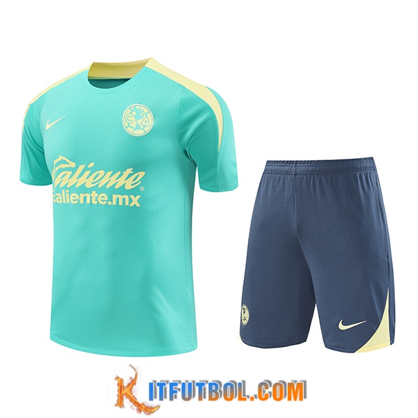 Camiseta Entrenamiento Club America Verde/Amarillo 2024/2025