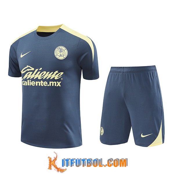 Camiseta Entrenamiento Club America Gris/Amarillo 2024/2025
