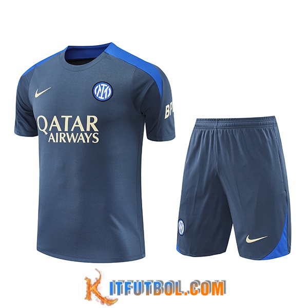 Camiseta Entrenamiento Inter Milan Gris/Azul 2024/2025