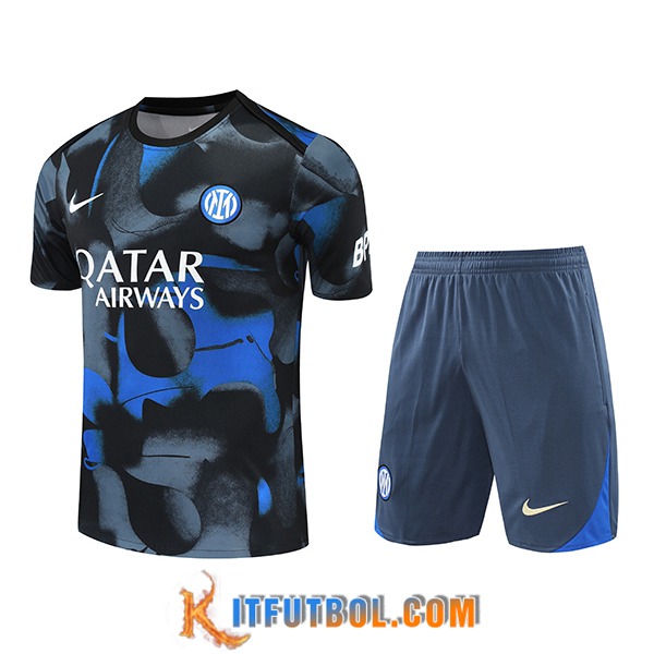 Camiseta Entrenamiento Inter Milan Negro/Gris/Azul 2024/2025