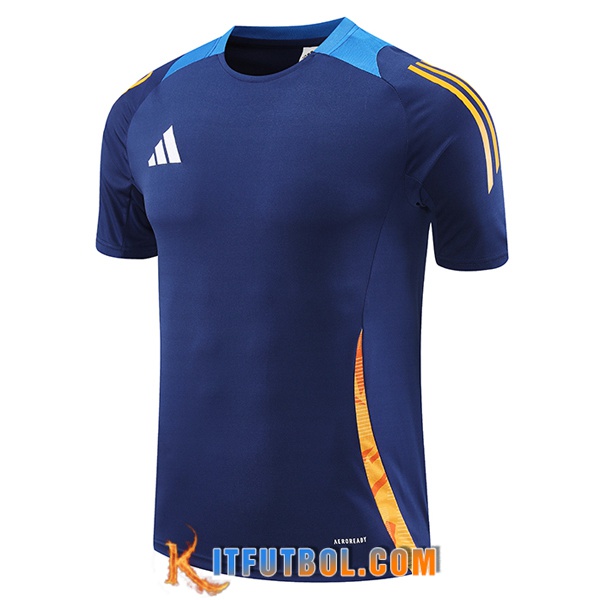 Camiseta Entrenamiento Adidas Azul/Naranja 2024/2025