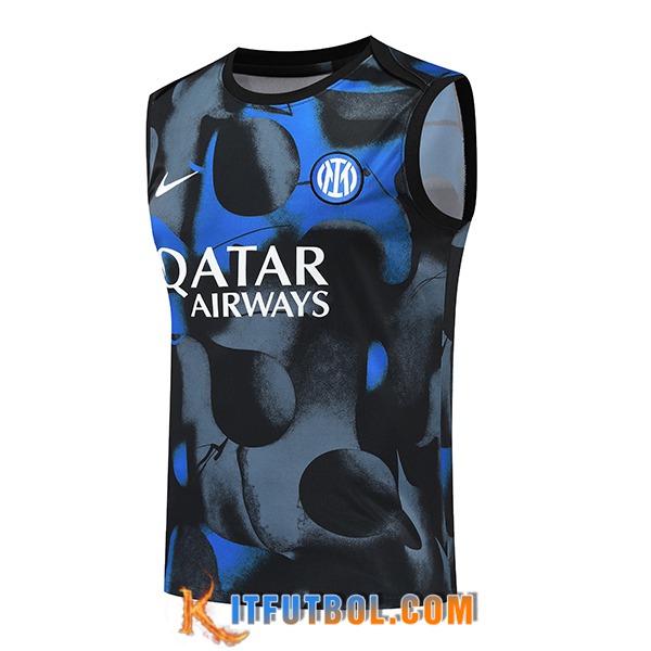 Chalecos De Futbol Inter Milan Negro/Gris/Azul 2024/2025