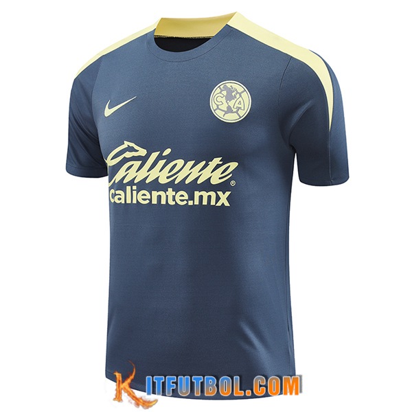 Camiseta Entrenamiento Club America Gris/Amarillo 2024/2025