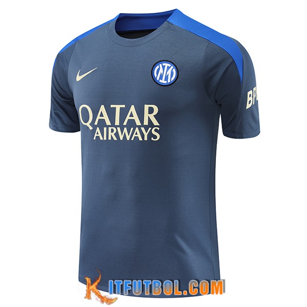 Camiseta Entrenamiento Inter Milan Gris/Azul 2024/2025