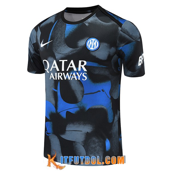 Camiseta Entrenamiento Inter Milan Negro/Gris/Azul 2024/2025
