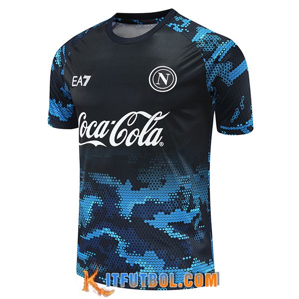 Camiseta Entrenamiento SSC Napoli Negro/Azul 2024/2025