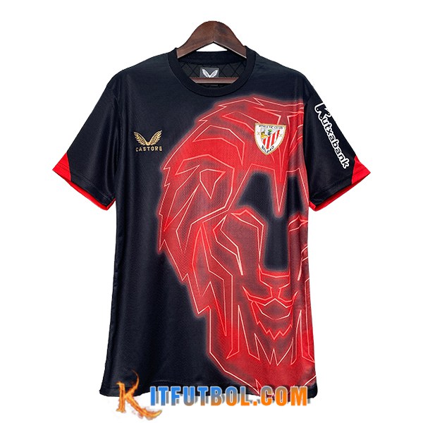 Camiseta Entrenamiento Athletic Bilbao Negro/Rojo 2024/2025