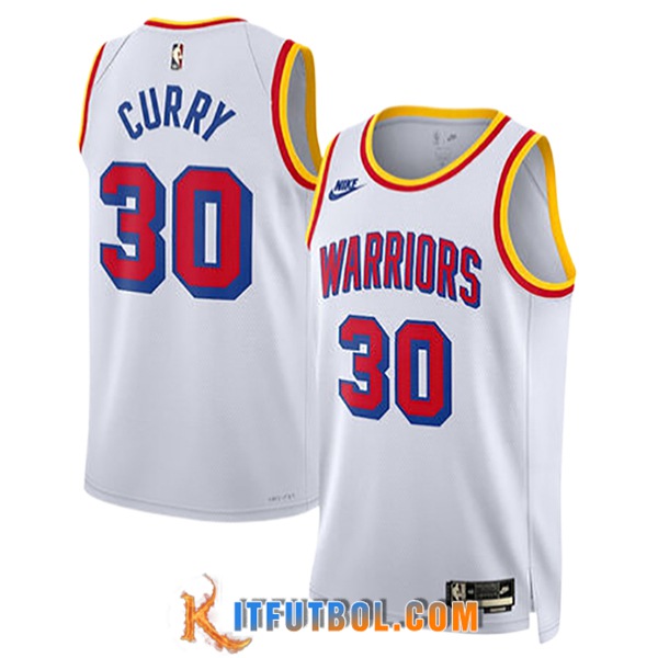 Camisetas Golden State Warriors (CURRY #30) 2024/25 Blanco/Rojo/Amarillo -02