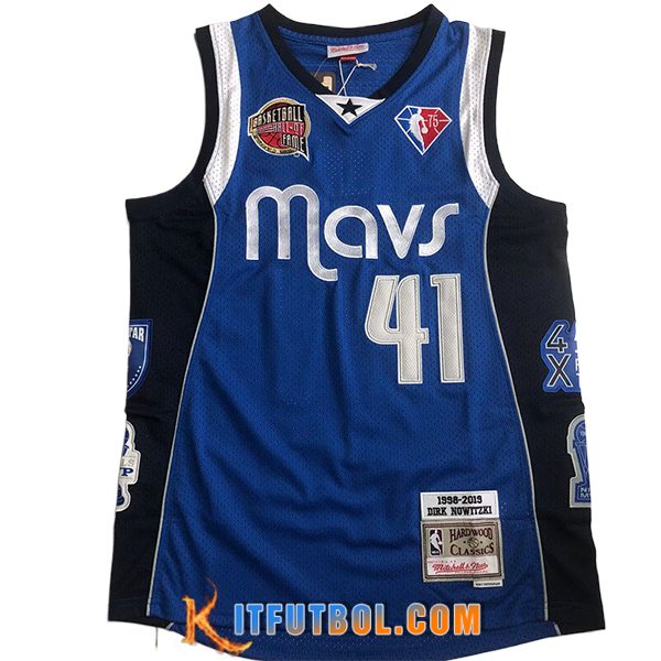Camisetas Dallas Mavericks (NOWITZKI #41) 2024/25 Azul/Negro