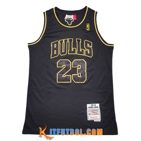 Camisetas Chicago Bulls (JORDAN #23) 2024/25 Negro/Amarillo