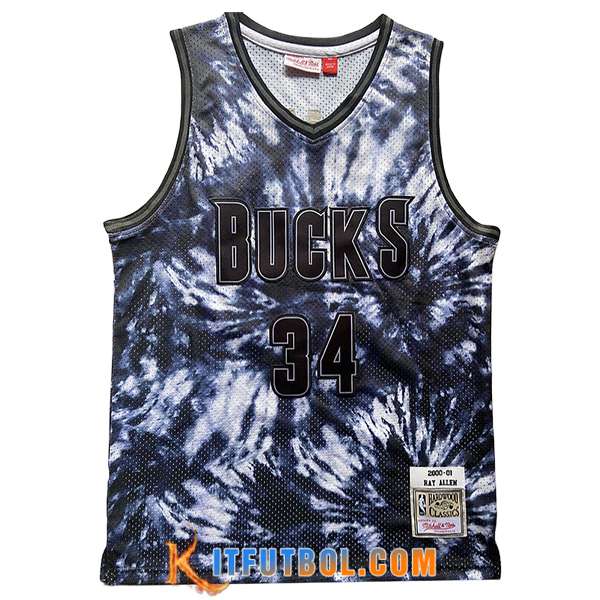 Camisetas Milwaukee Bucks (ALLEN #34) 2024/25 Negro/Blanco