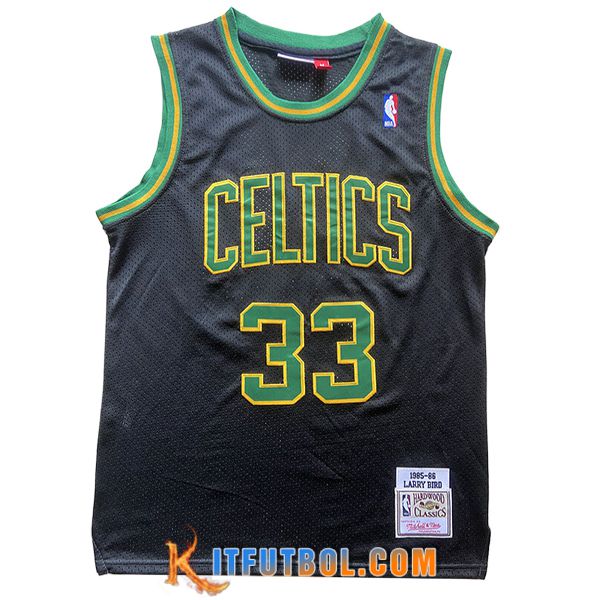 Camisetas Boston Celtics (BIRD #33) 2024/25 Negro/Verde