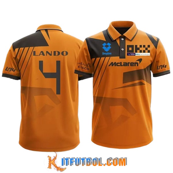 Polo McLaren (LANDO #4) F1 Team Naranja/Gris 2024