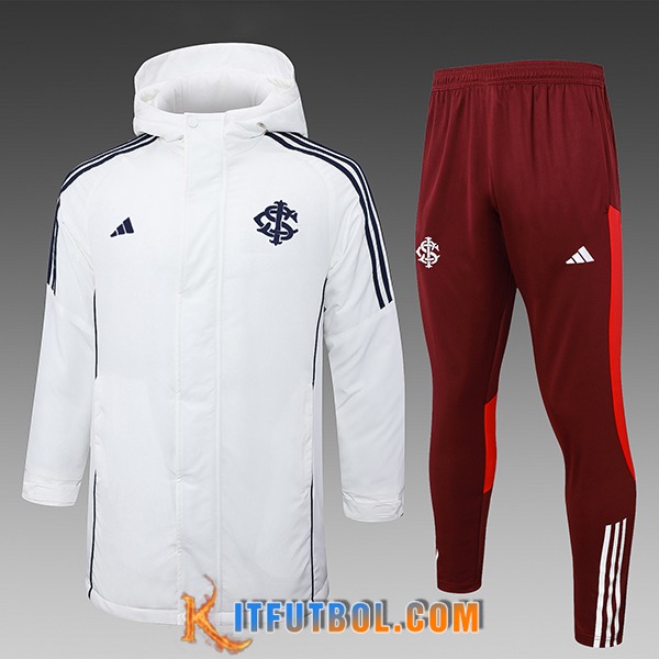 Chandal Plumas Con Capucha Internacional Blanco/Negro/Rojo 2024/2025