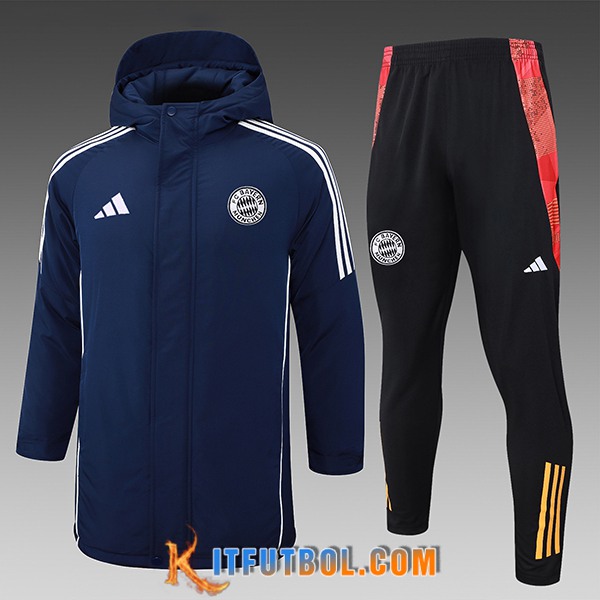 Chandal Plumas Con Capucha Bayern Munich Azul/Blanco 2024/2025