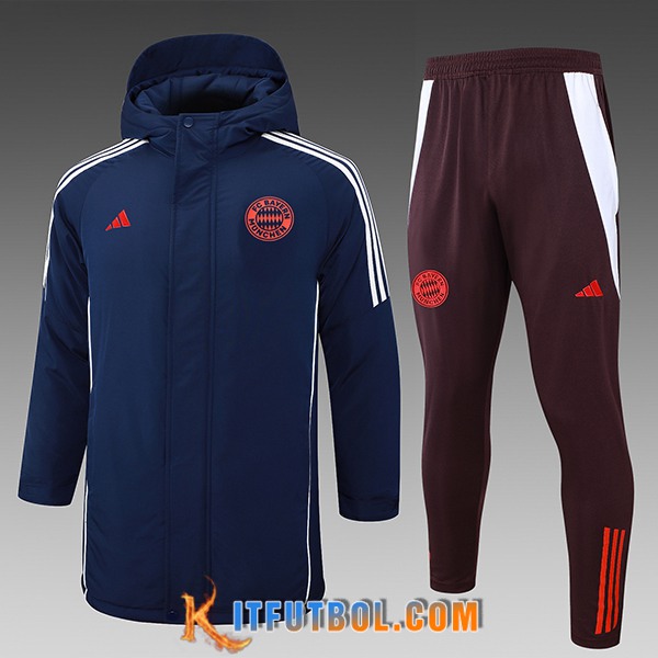 Chandal Plumas Con Capucha Bayern Munich Azul/Blanco/Rojo 2024/2025 -02