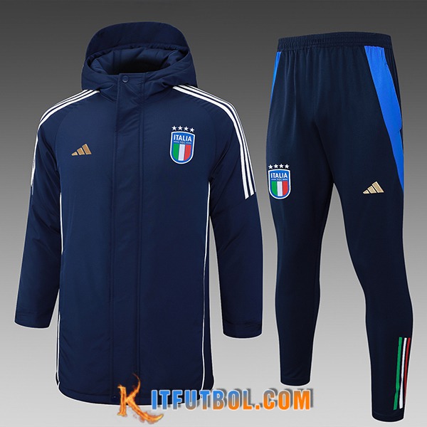 Chandal Plumas Con Capucha Italia azul real 2024/2025
