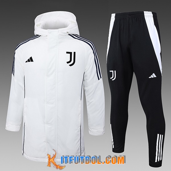 Chandal Plumas Con Capucha Juventus Blanco/Negro 2024/2025