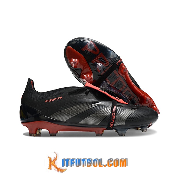 Adidas Botas De Fútbol Predator Elite Tongue FG Negro/Naranja
