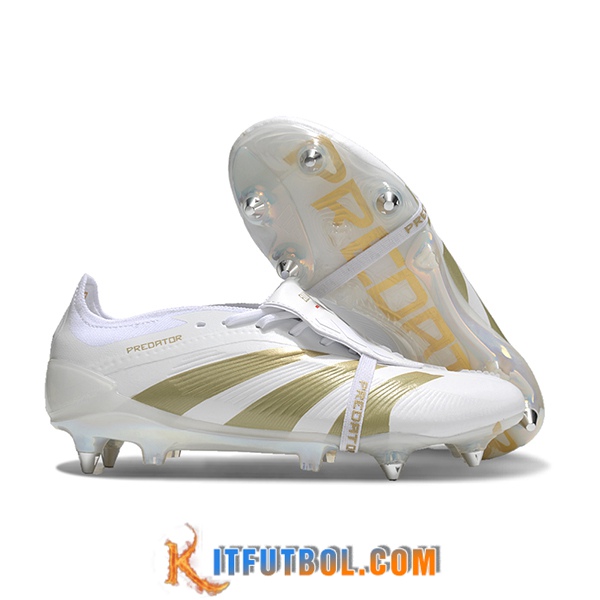 Adidas Botas De Fútbol Predator Elite Tongue SG Blanco/Amarillo